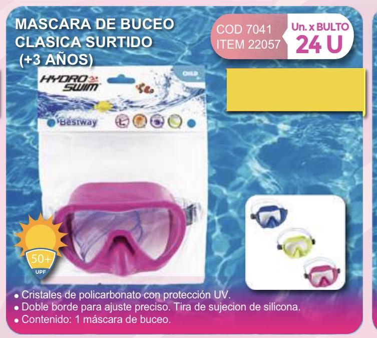 mascara de buceo clasica surtido + 3 años