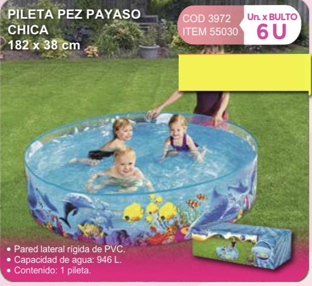pileta pez payaso chica 182 x 38 cm