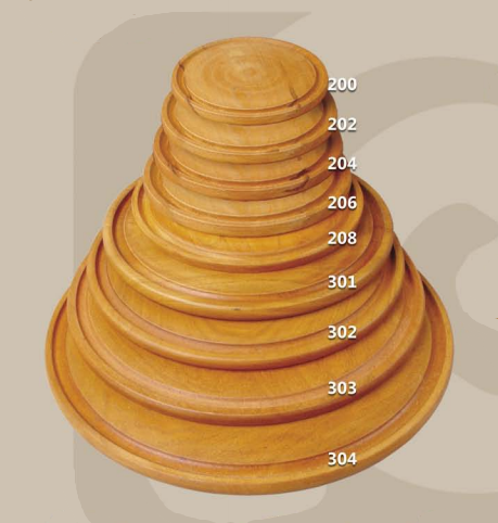 PIZZERA CON RANURA 35CM ALGARROBO