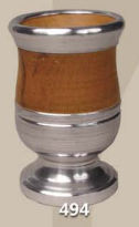 MATE COPITA DE ALGARROBO1/2 FORRADO C/VIROLA