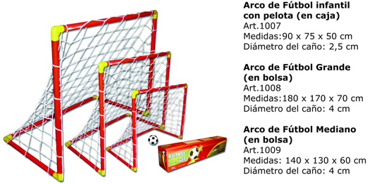 ARCO FUTBOL GRANDE/CAñO 4CM.DIAMETR